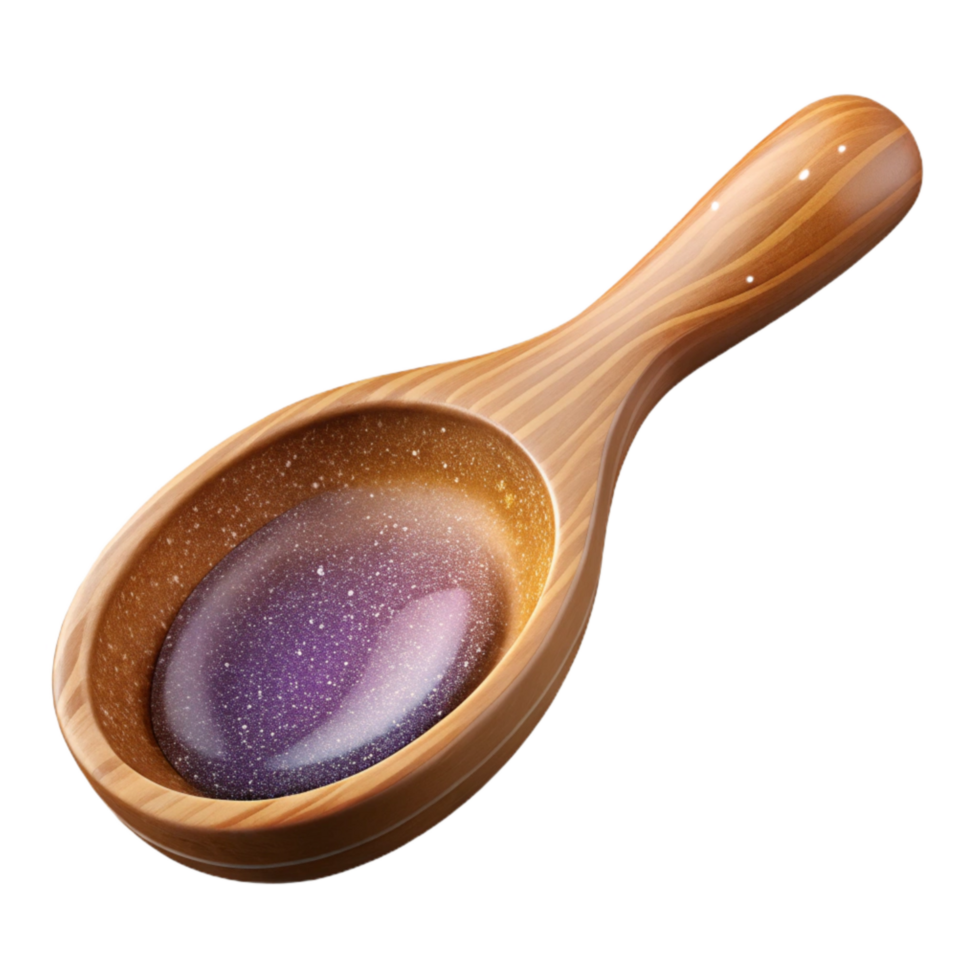 wonderful modern Wooden Spoon Top View Isolated Cutout original png