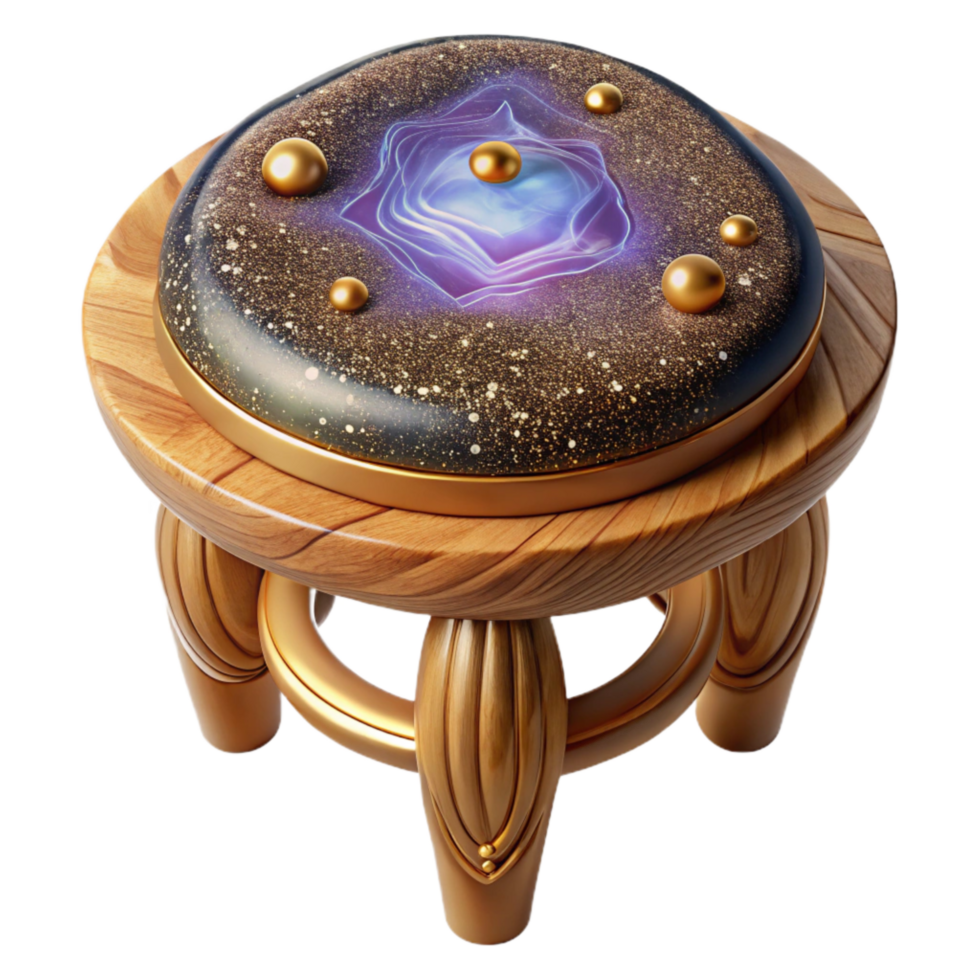 stunning rustic Wooden Stool Top View Cutout genuine png