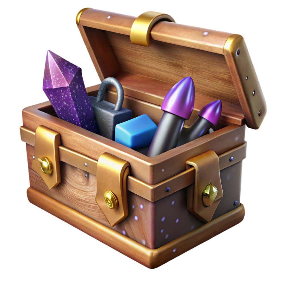 extraordinary contemporary Wooden Toolbox Open Lid Cutout with Tools exclusive png