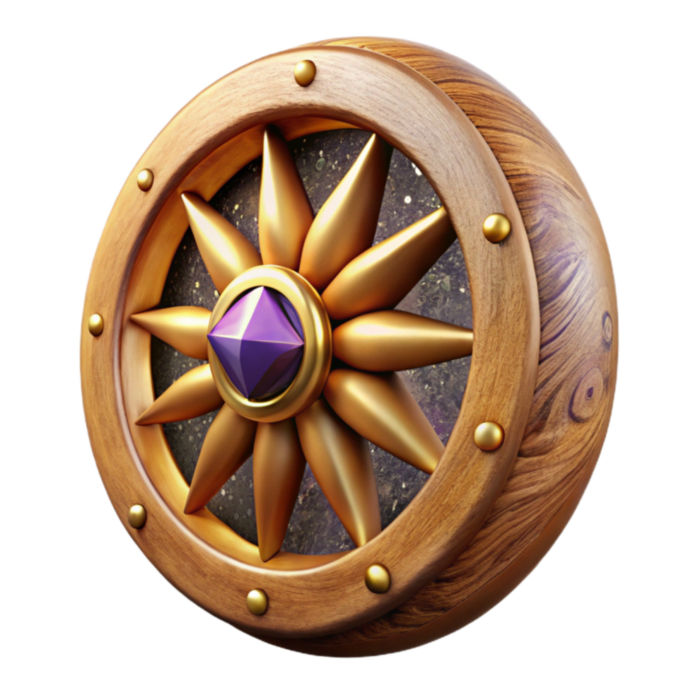 magnificent artistic Wooden Wheel Side View Cutout premium png