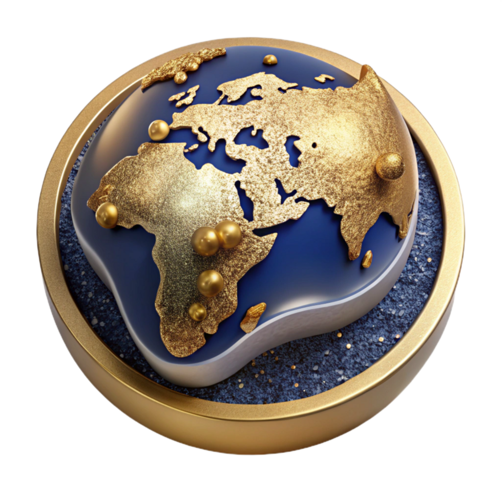 wonderful traditional World Map Flat View with Transparent Background authentic png