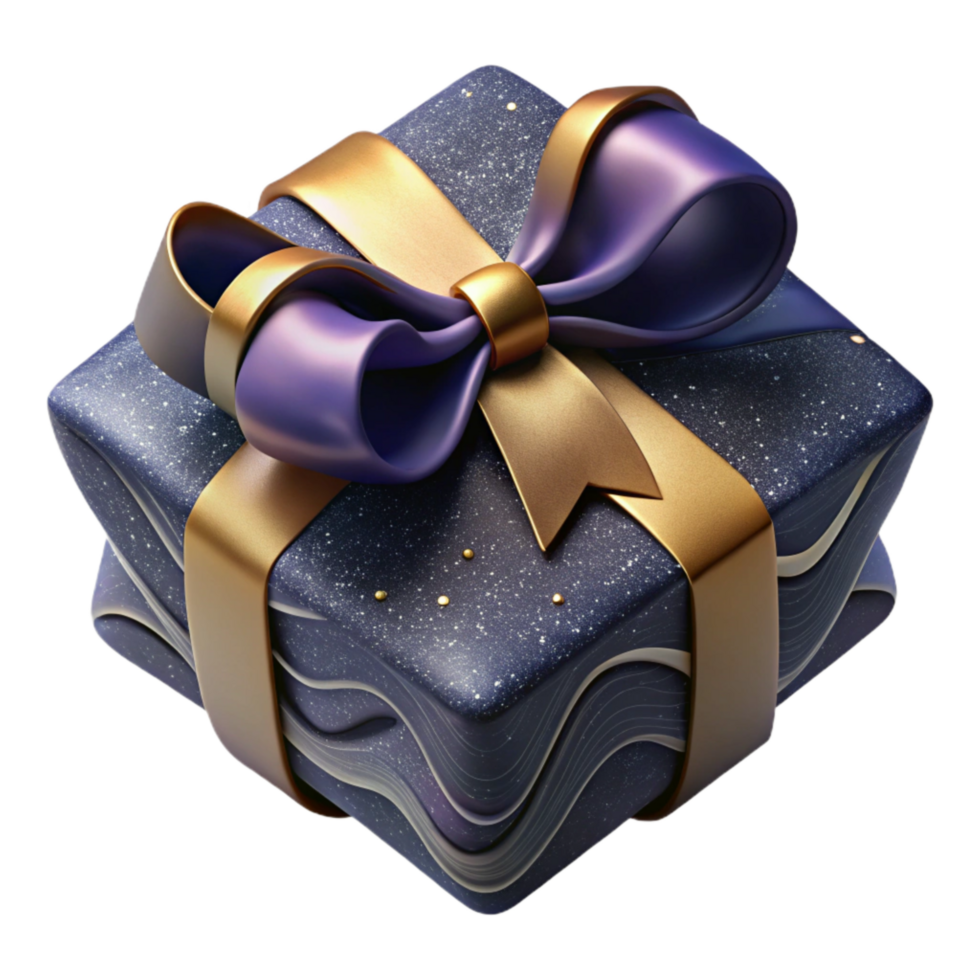 impressive creative Wrapped Gift with Bow Top View Cutout high resolution png