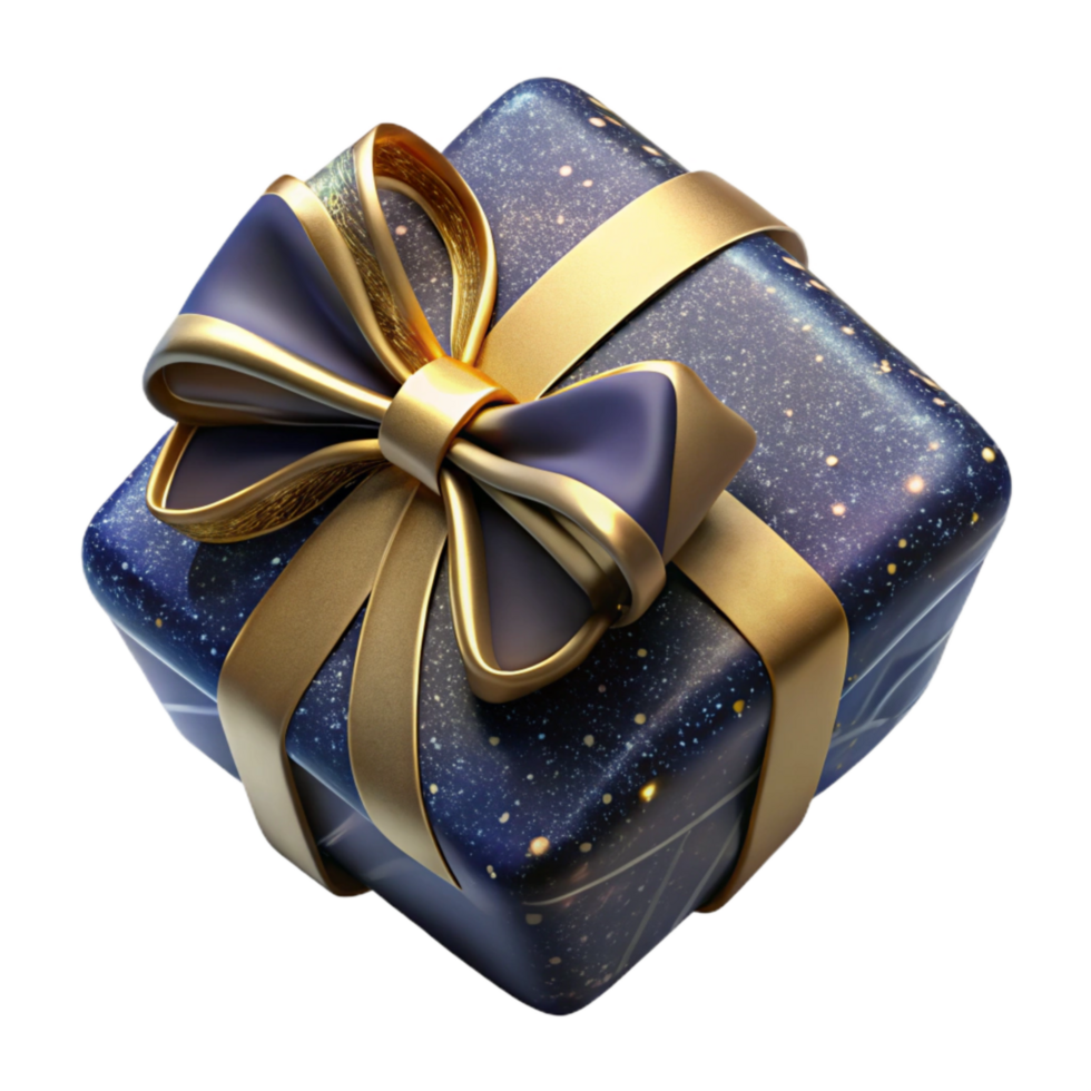 dramatic abstract Wrapped Gift with Bow Top View Cutout high resolution png