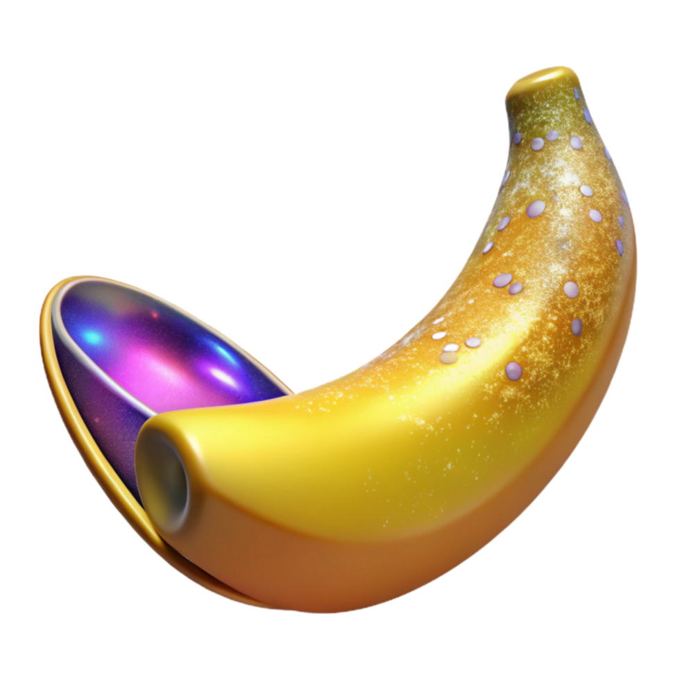 dramatic classic Yellow Banana Peeled Halfway Cutout genuine png