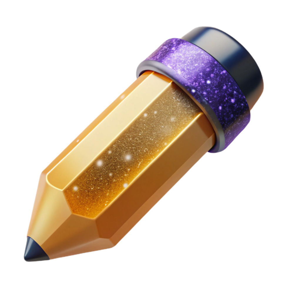 extraordinary minimalist Yellow Pencil with Eraser Top View Cutout high resolution png