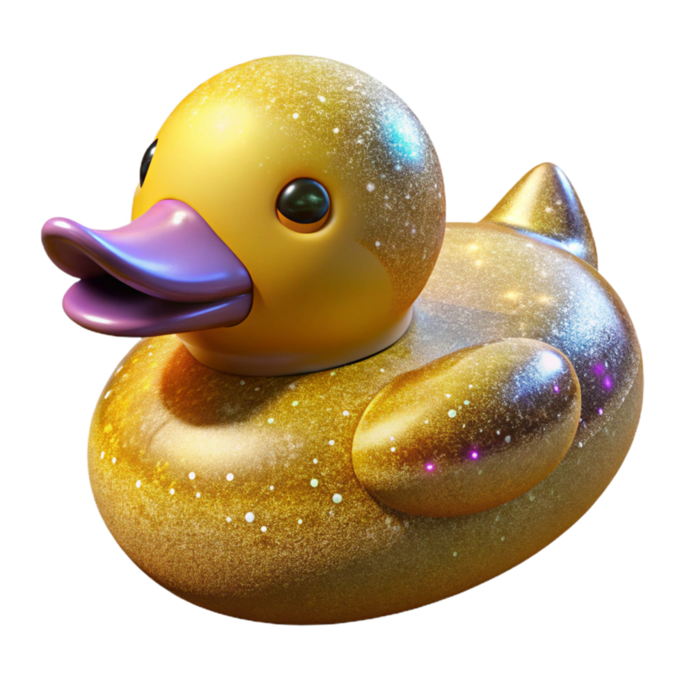 stunning classic Yellow Rubber Duck Floating Isolated exclusive png