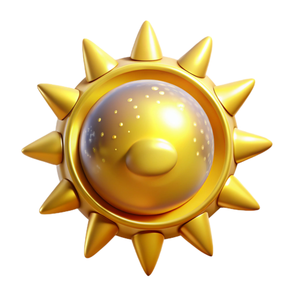 magnificent rustic Yellow Sun Icon Simple Design Isolated Element high resolution png