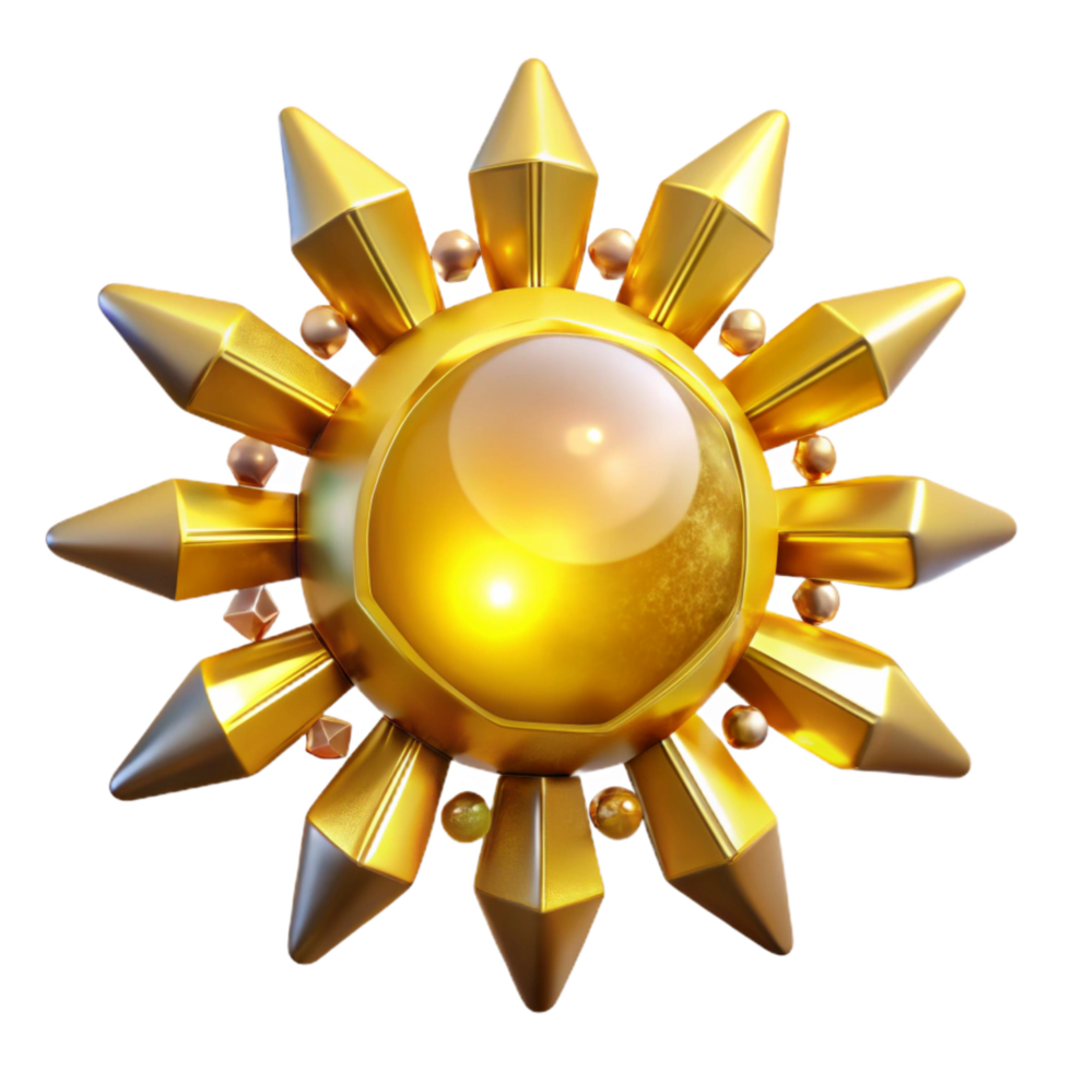 wonderful minimalist Yellow Sun Shining Rays Isolated Element professional png
