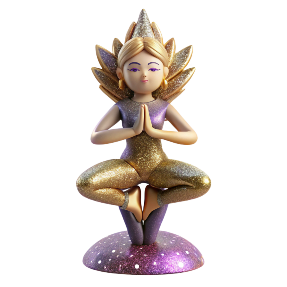 magnificent modern Yoga Pose Tree Pose Isolated with Soft Lighting png