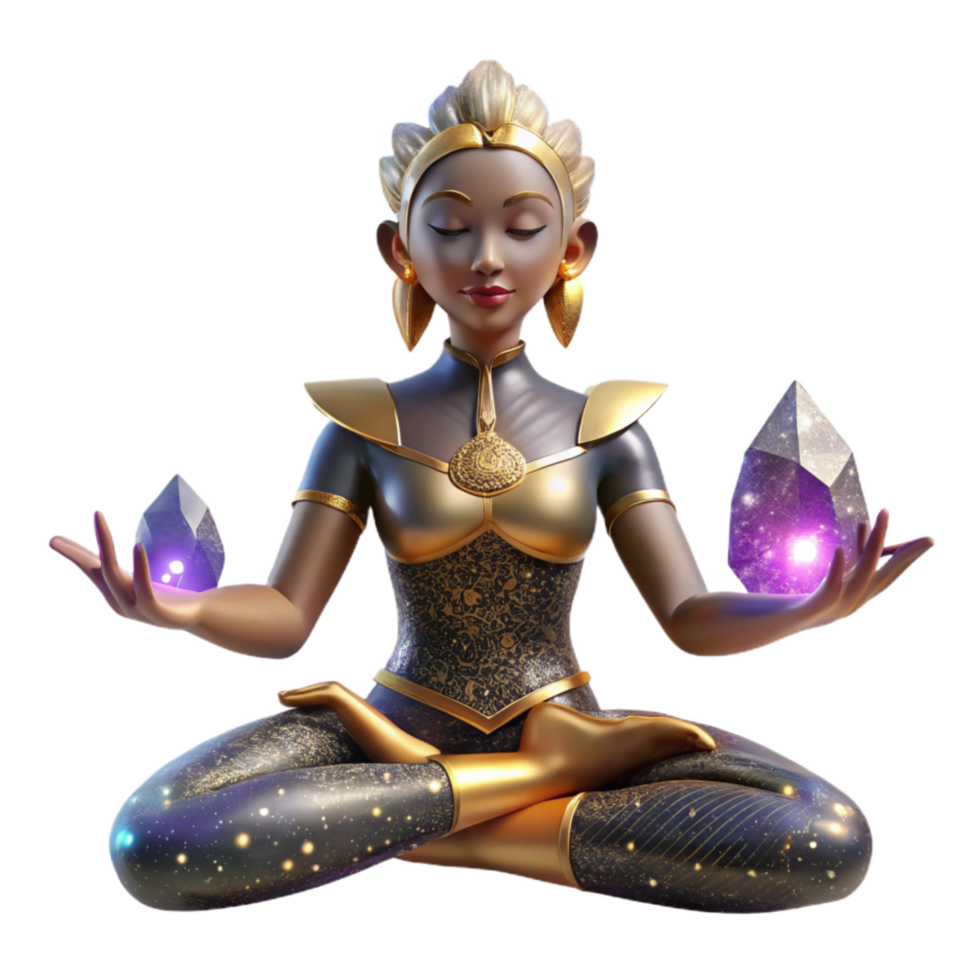 impressive modern Yoga Pose Warrior Ii Isolated with Soft Lighting high resolution png