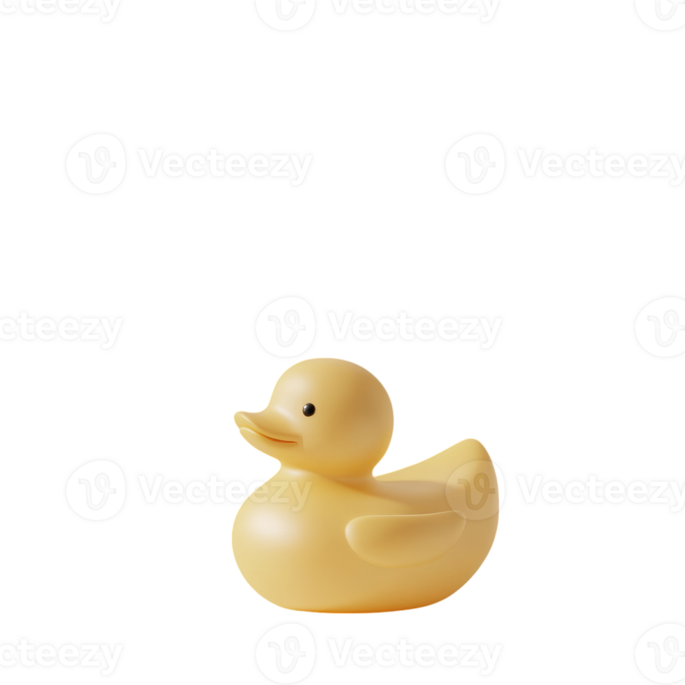 a yellow rubber duck on a transparent background png