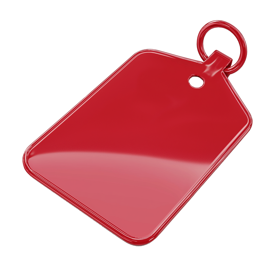 A shiny red tag png