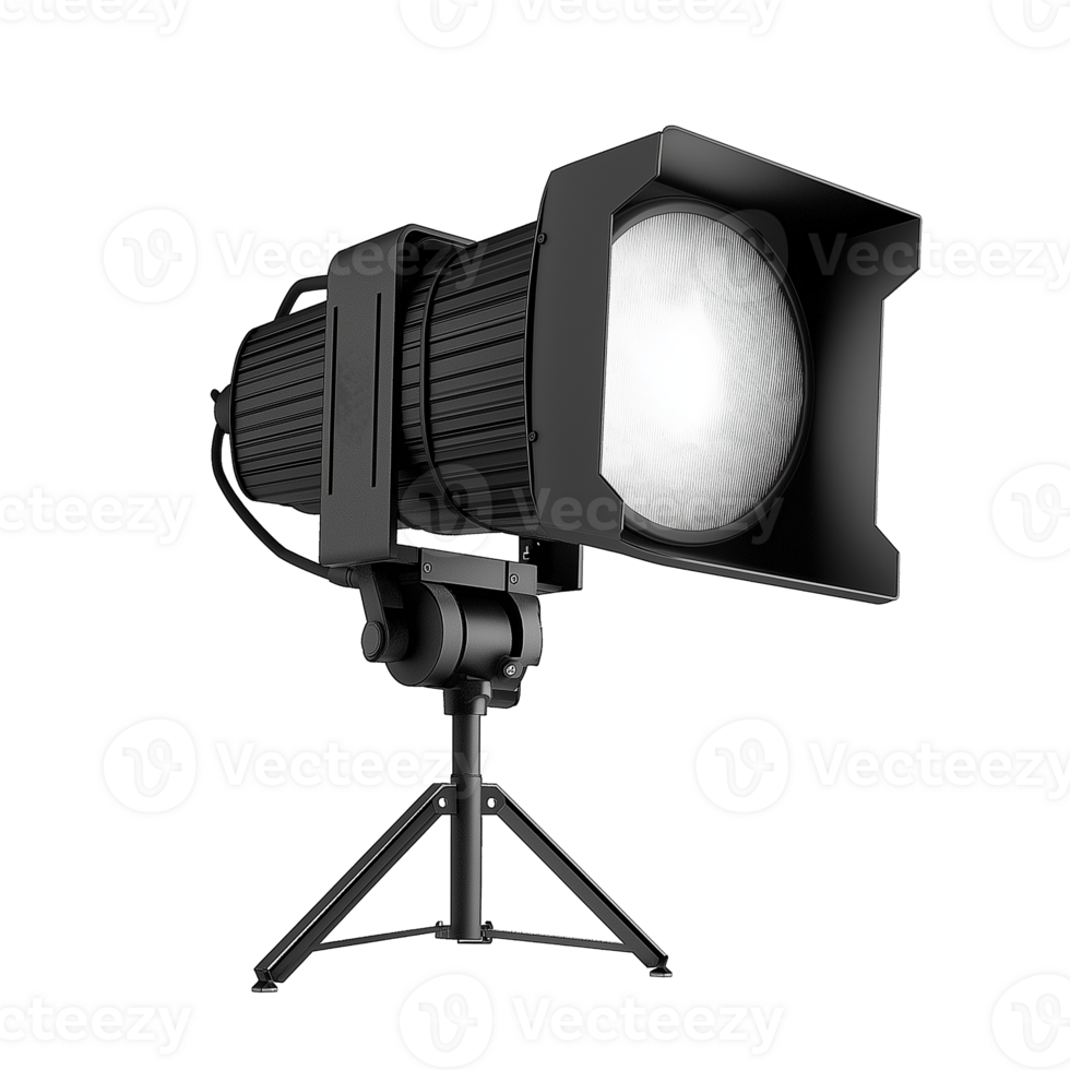 A black light fixture with a white light on top png