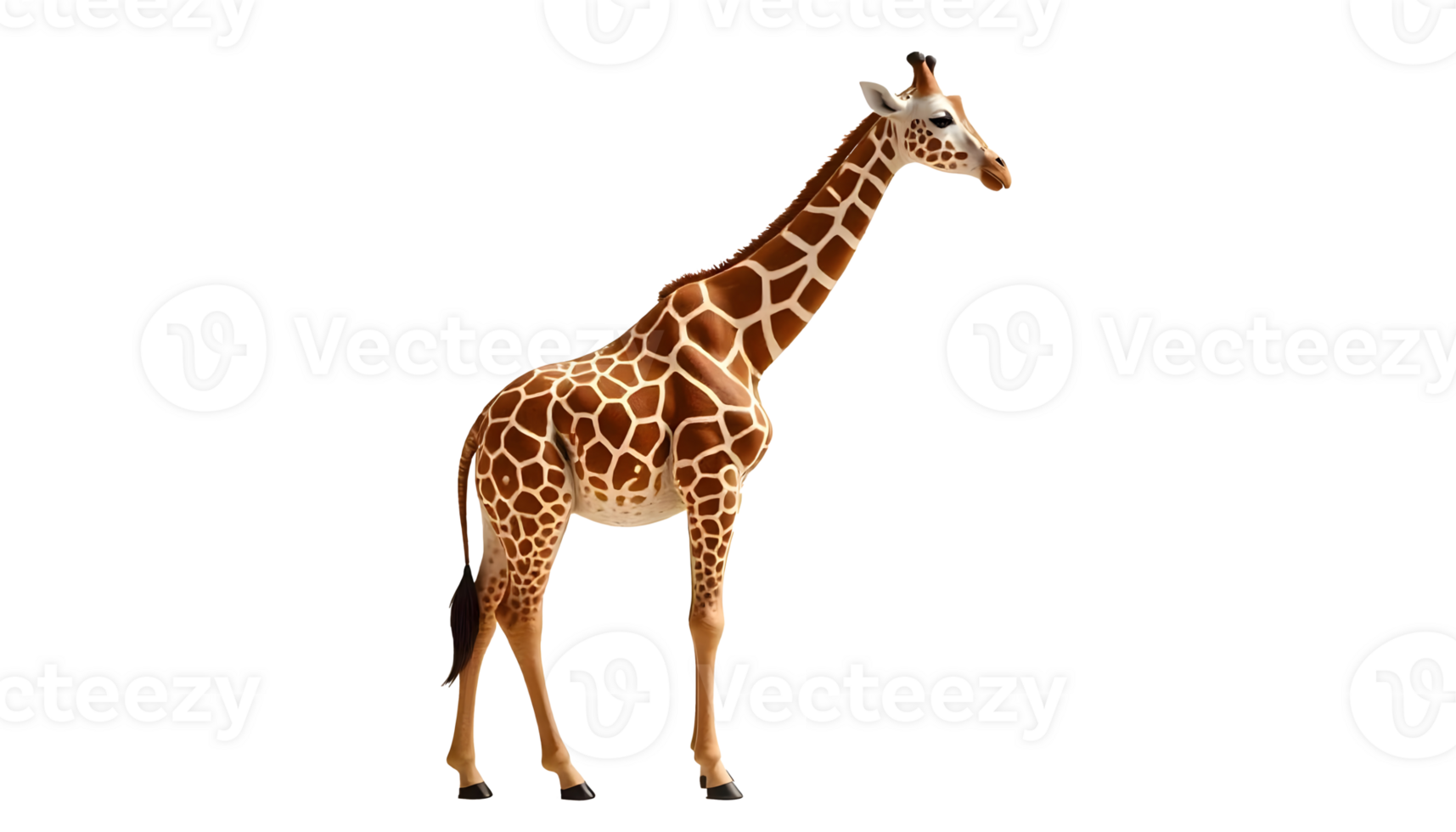 Iconic Giraffe Features, Unique Wildlife Image Suitable for Conservation Projects and Zoological Resources png