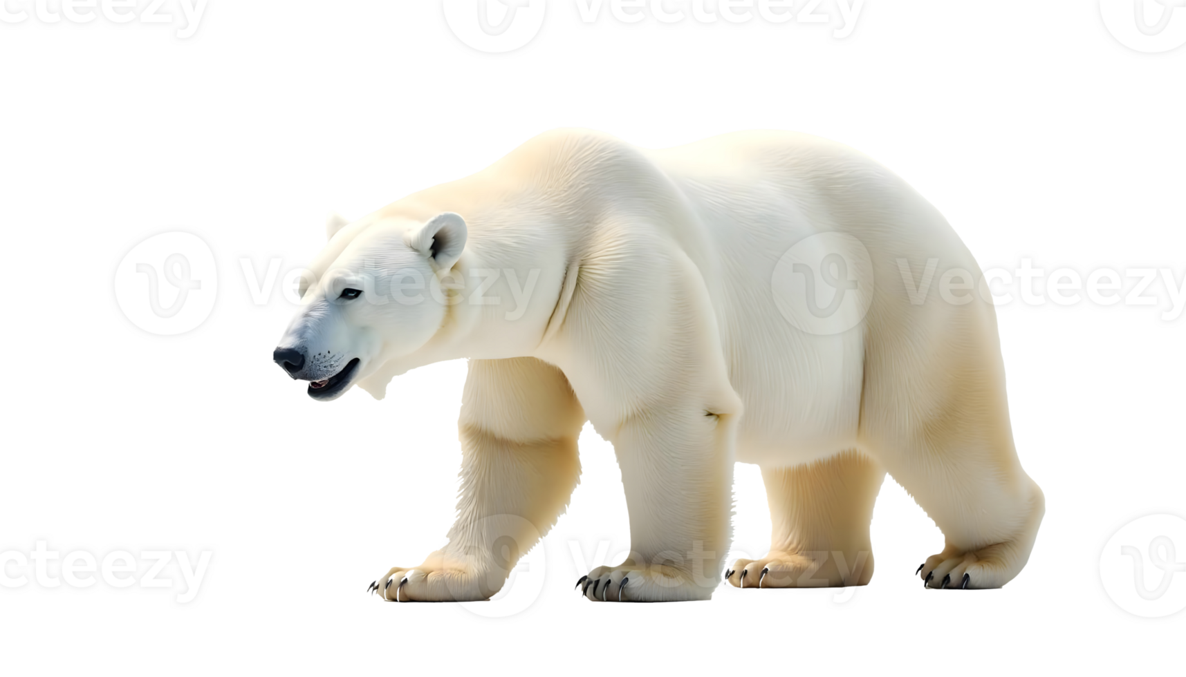 Polar Bear Close Up With Focus On Black Nose And Powerful Build Ideal For Educational Material Arctic Conservation Awareness Or Social Media Posts png