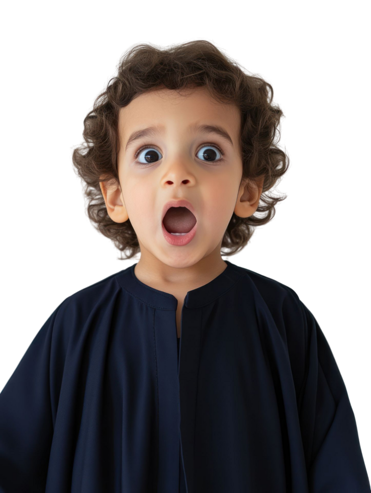 A young boy with a surprised look on his face png