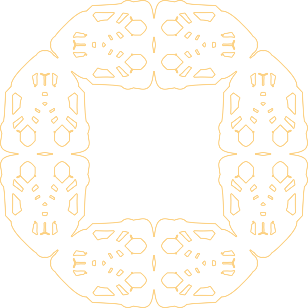 circular geometric designs. Deep red background. Light gold outlines. Symmetrical patterns. Intricate line work. Abstract motifs. Flat illustration. Decorative elements. Cultural inspiration. png