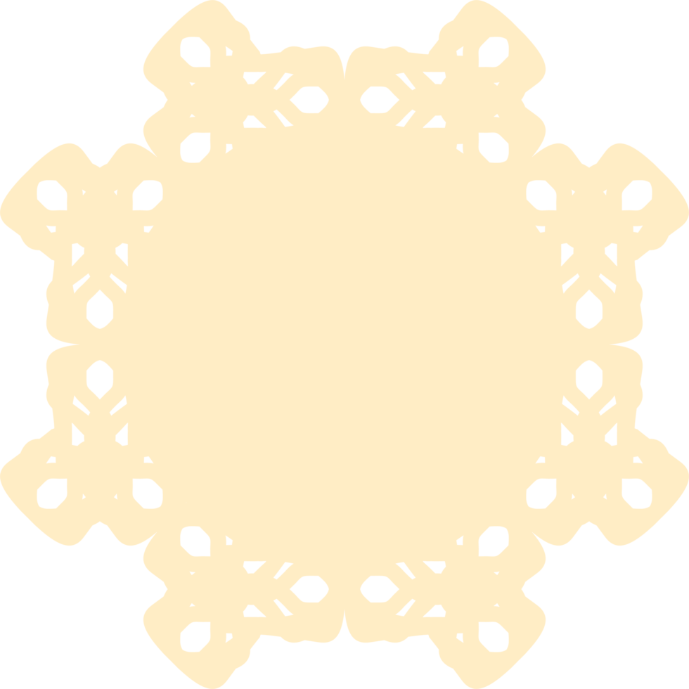 A circular geometric designs. Lace, doilies, artisan, laser cut, Symmetrical patterns. Intricate line work. Abstract motifs. Flat illustration. Decorative elements. Cultural inspiration. png