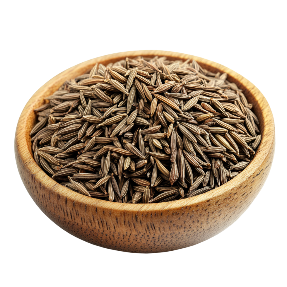 Whole Cumin Seeds In Bowl Transparent Background png