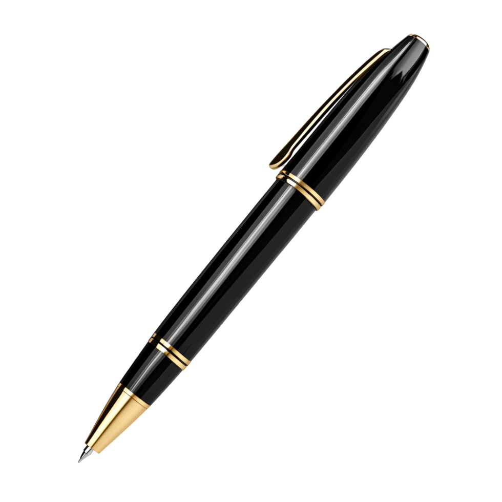 Modern Black Ballpoint Pen Transparent Background png