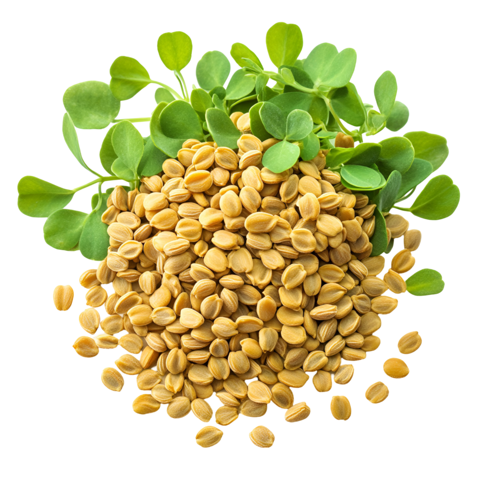 Dried Fenugreek Seeds Transparent Background png