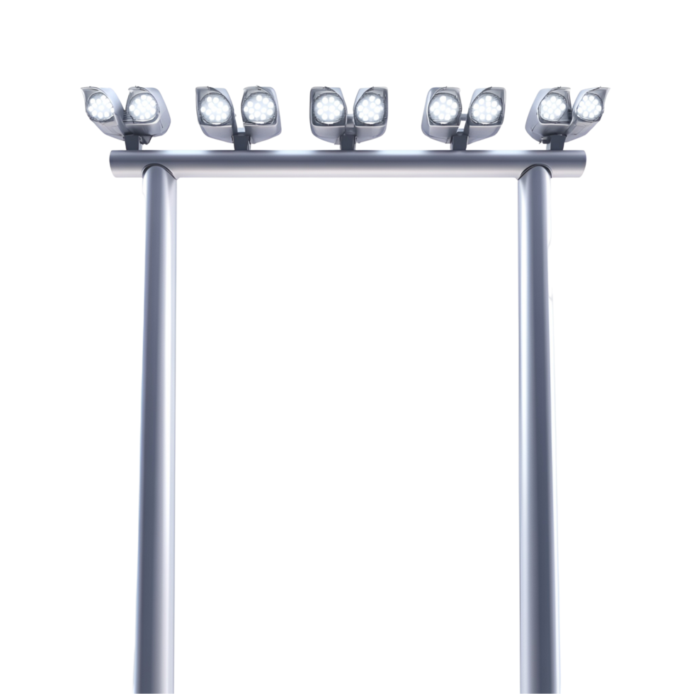 Street Pole With Four Lights Transparent Background png