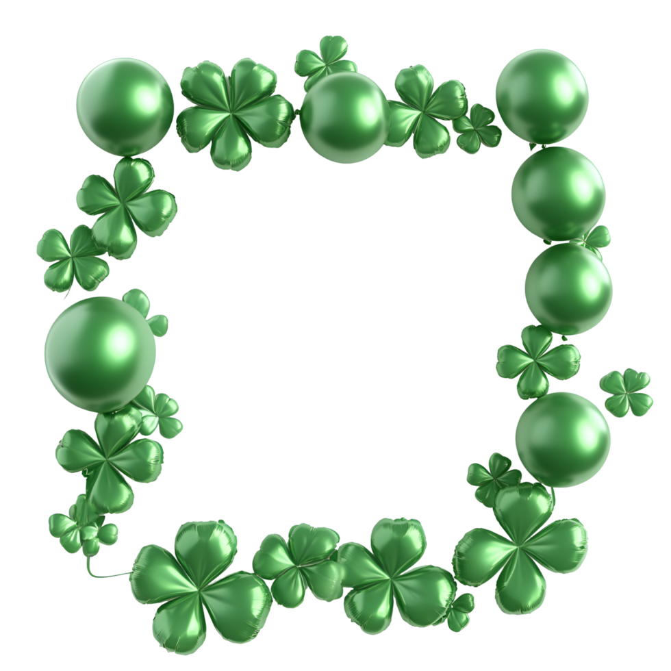 Floating Green Balloons Transparent Background png