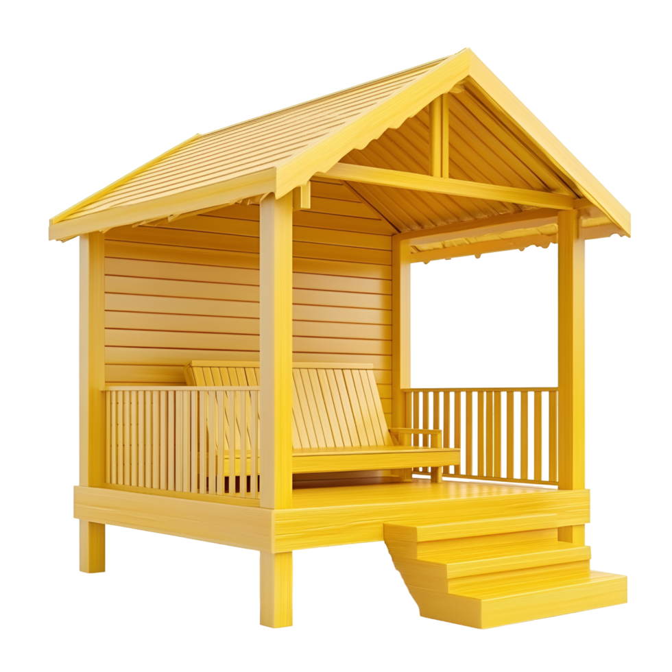Tropical Beach Hut With Thatched Roof Transparent Background png