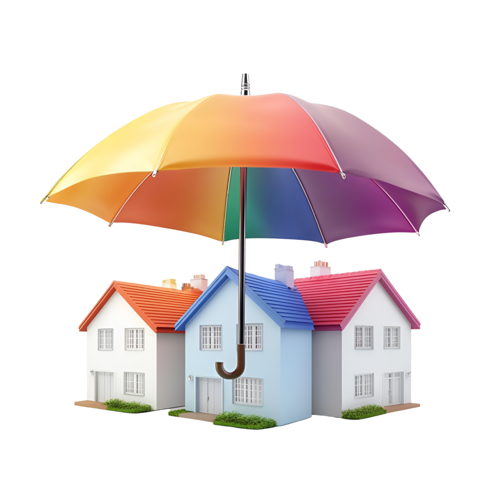 Open Rainbow Umbrella Transparent Background png