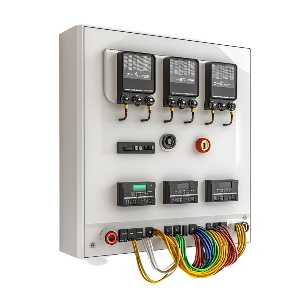 Circuit Board with Electrical Components Transparent Background png