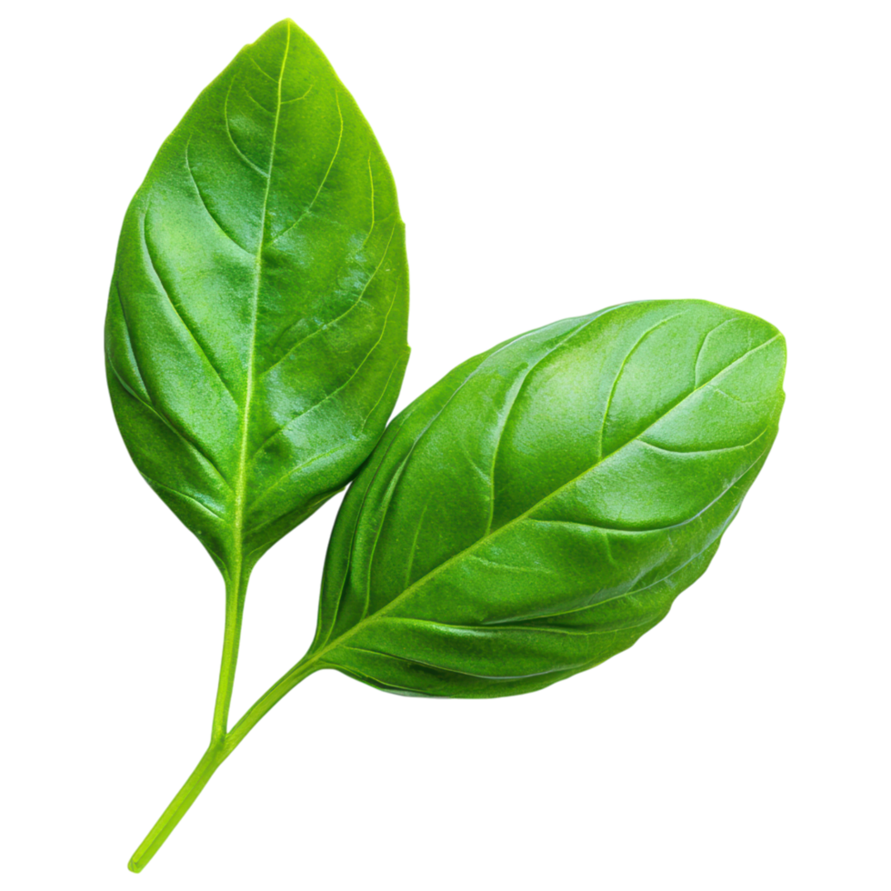 Free Isolated on Transparent Background, Fresh green leaves display vibrant color and texture, perfect for culinary use or decoration png