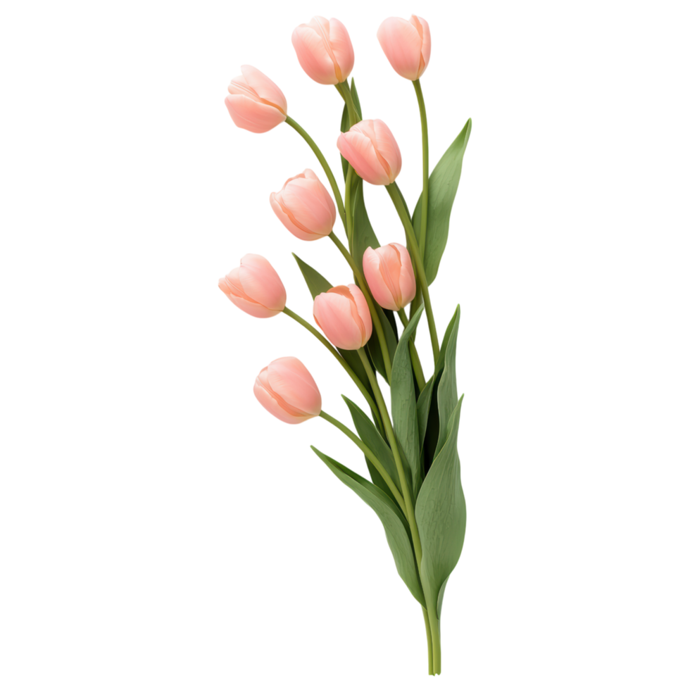 Free Isolated on Transparent Background, pink flowers with green leaves create lovely frame for any setting png