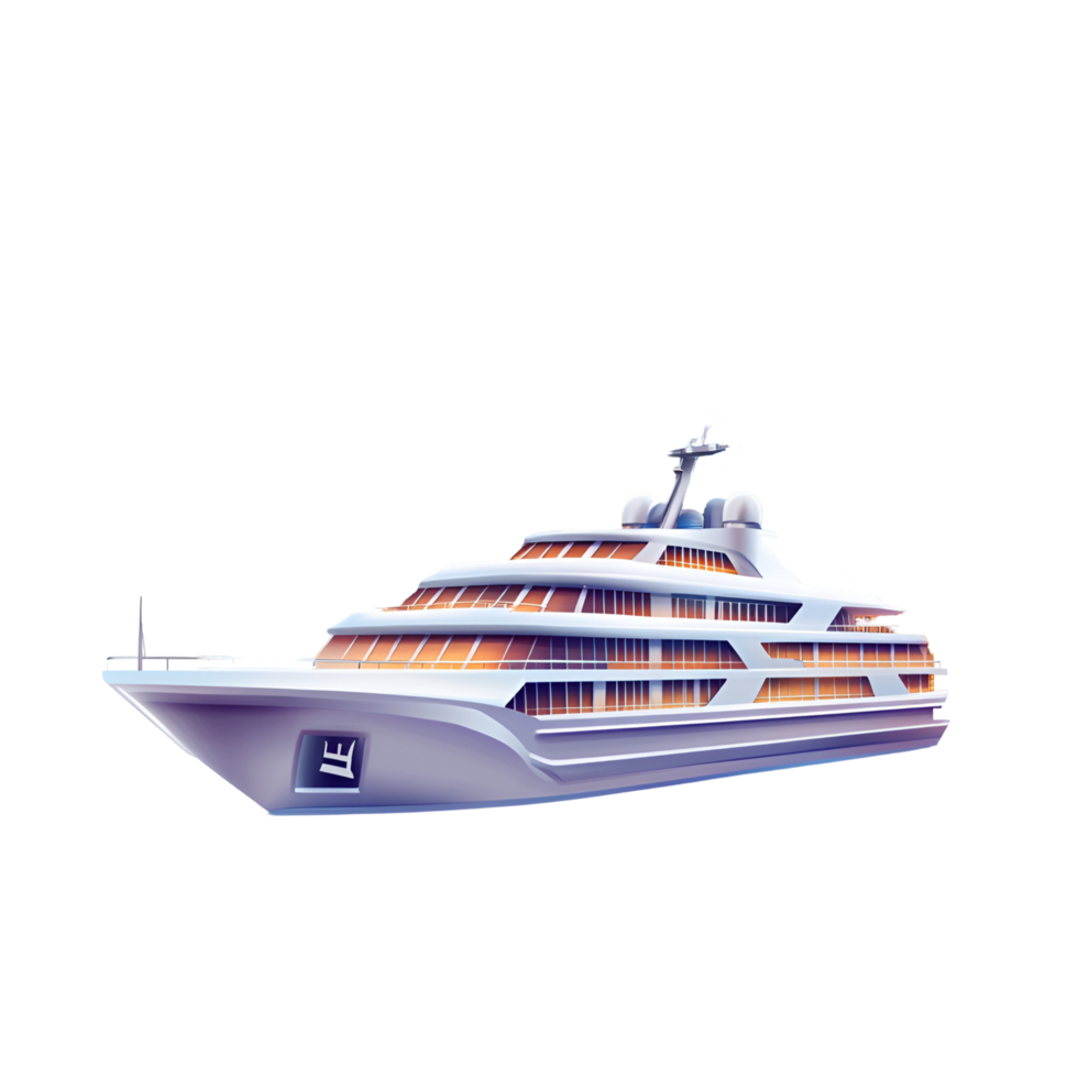 Cute Cartoon Boat Isolated Transparent Background png