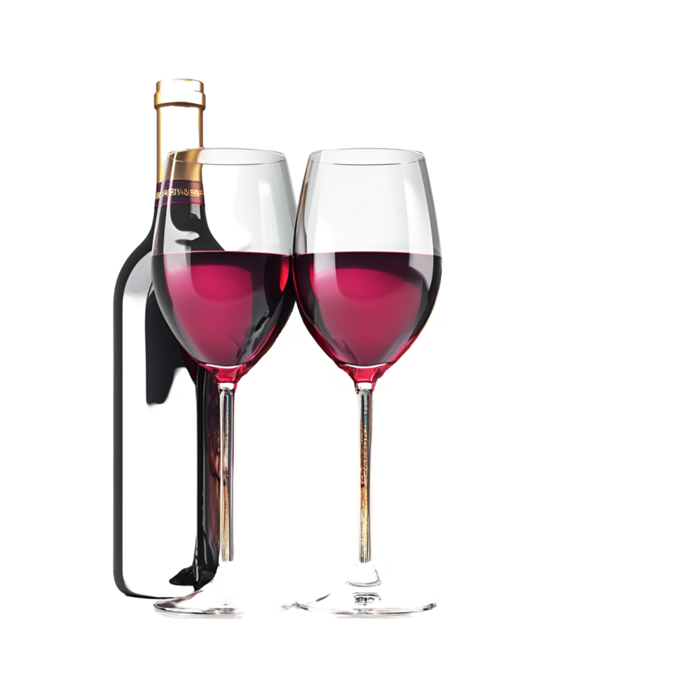 Elegant Wine Glasses Toasting On Transparent Background png