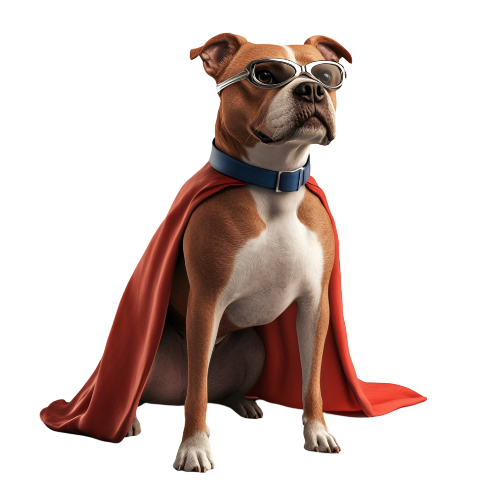 Cute Boxer Dog Hero Pose Transparent Background png