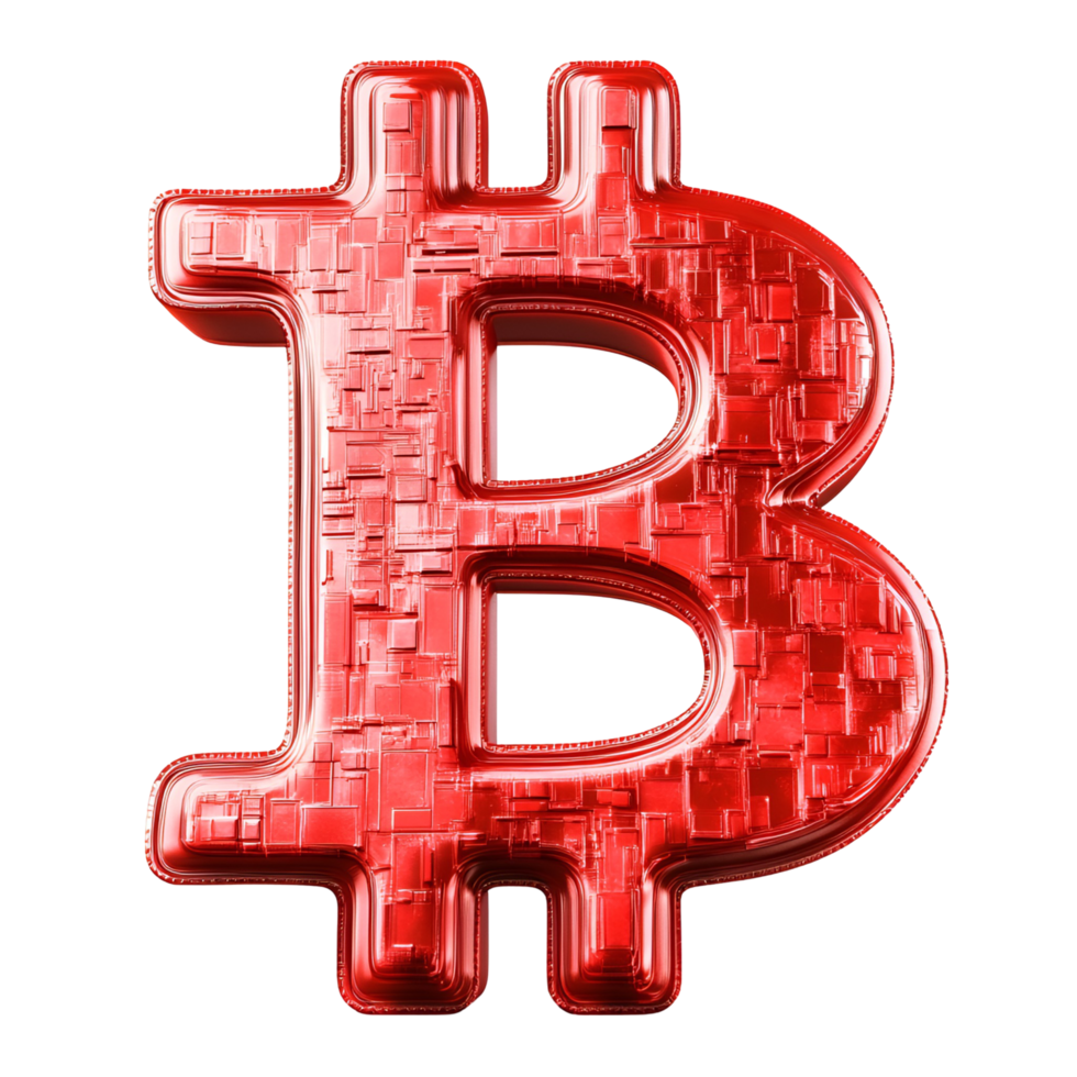 Golden Bitcoin Blockchain Icon Transparent Background png
