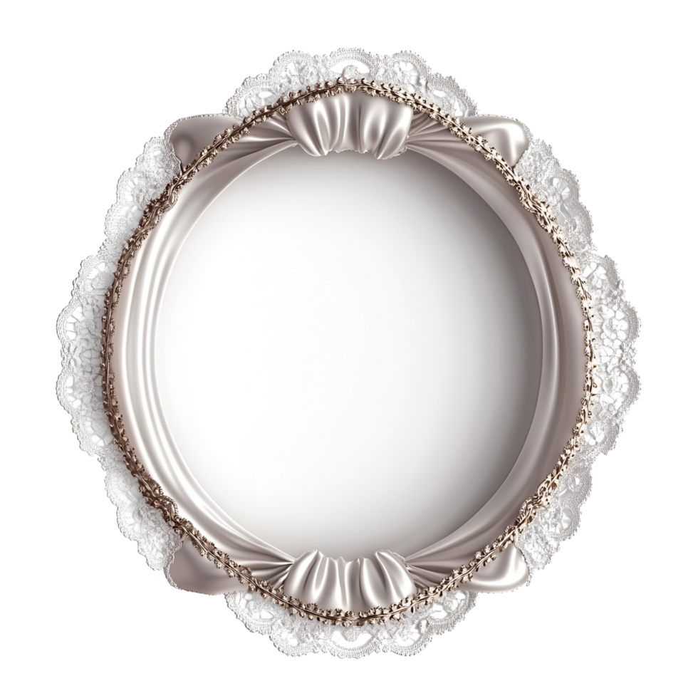Realistic White Silk Textile Transparent Background png