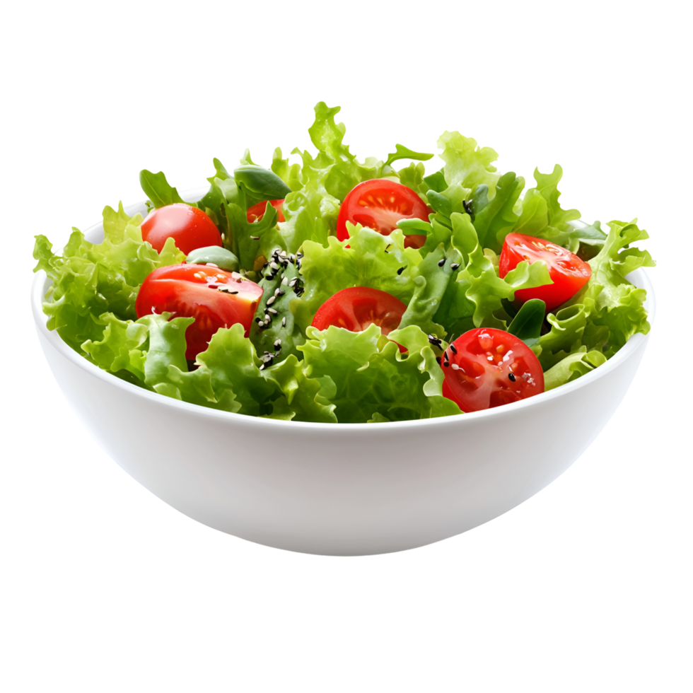 Fresh Tomato And Lettuce Salad Transparent Background png