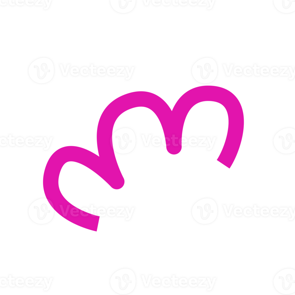 Pink Doodle Quirky Shape png