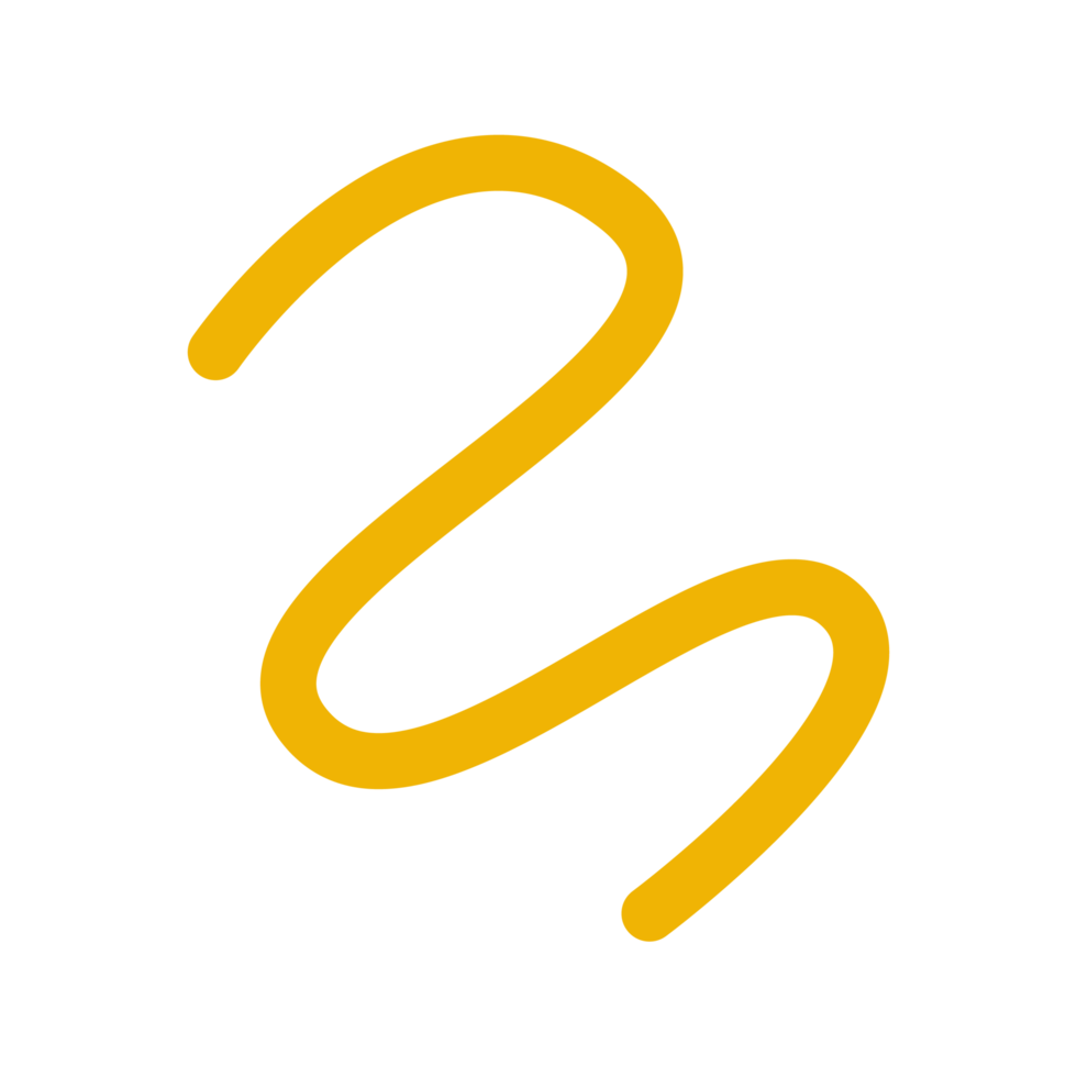 Yellow Quirky Doodle Shape png