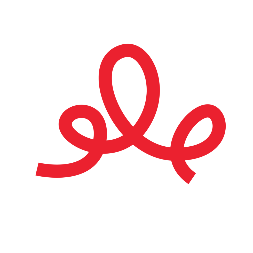 Red Doodle Playful Quirky Shape png