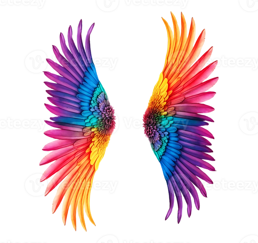 colorful feathers isolated on background png