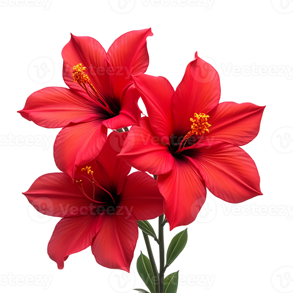 red flower isolated on background png