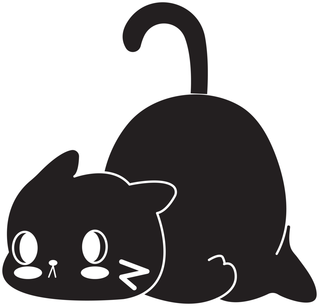 Cat black and white Icon, Transparent Background png