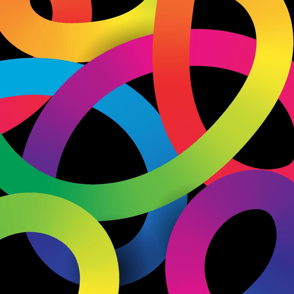 Abstract background with colourful swirl lines design vector