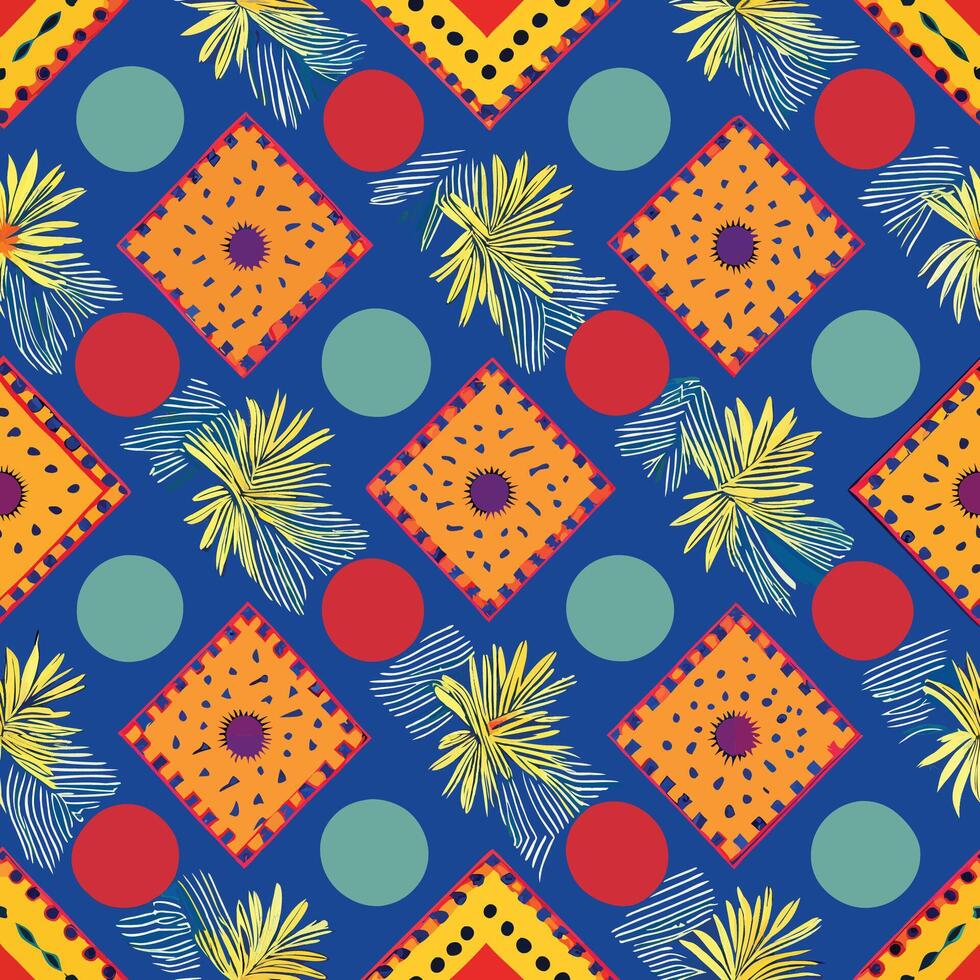Vibrant and Abstract Seamless Pattern for Textile Designs vector