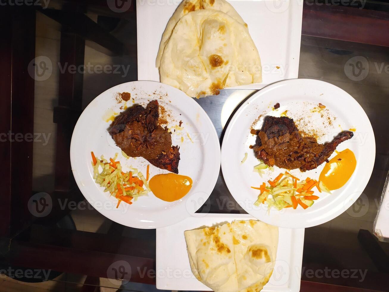 Some food with sauce photo