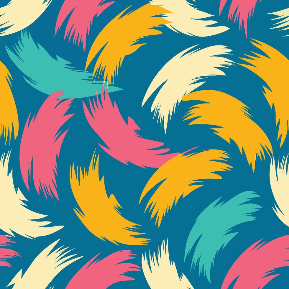 Artistic Seamless Pattern Featuring Brush Stroke Elements in Format vector