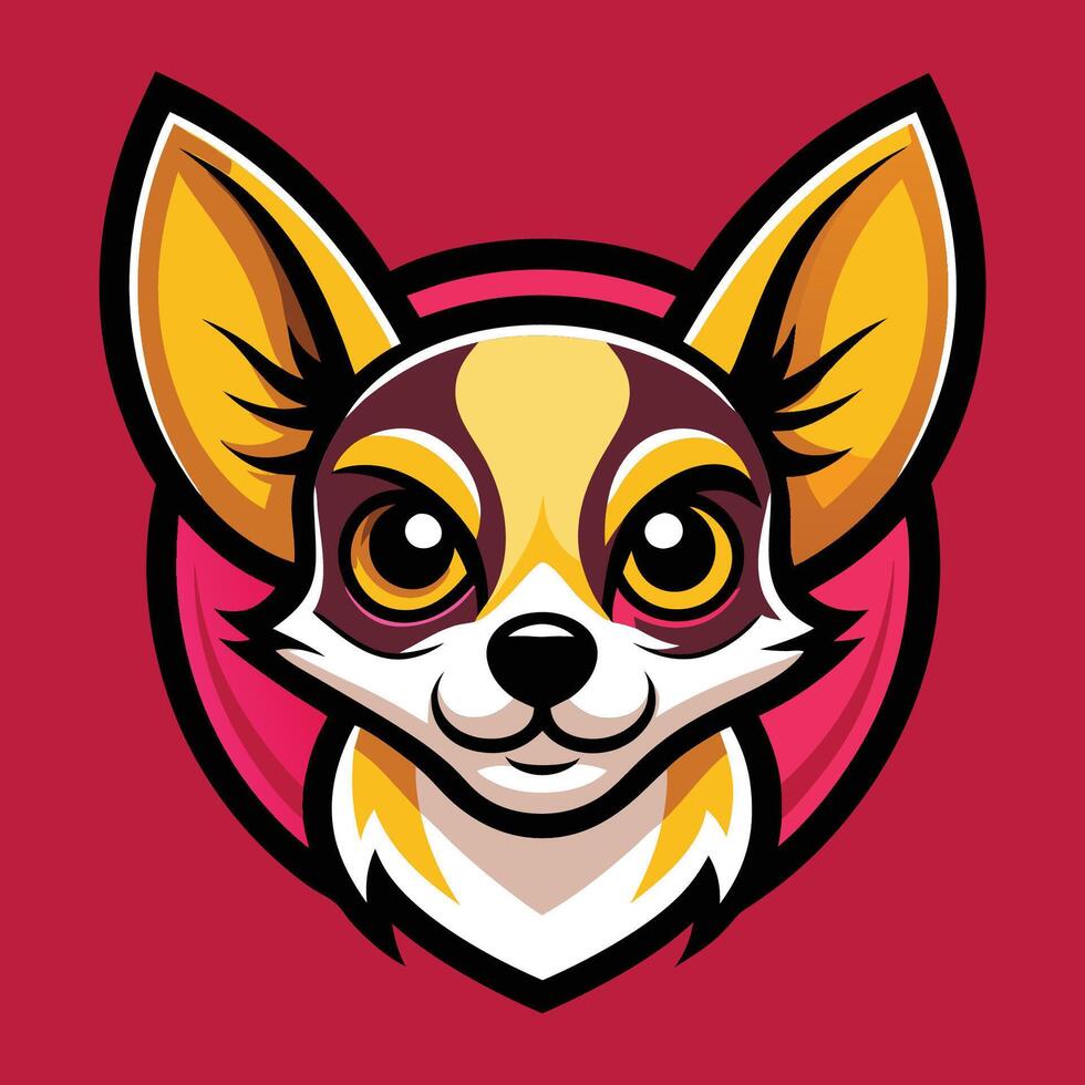 Minimalist Chihuahua Mascot Illustration for Branding vector