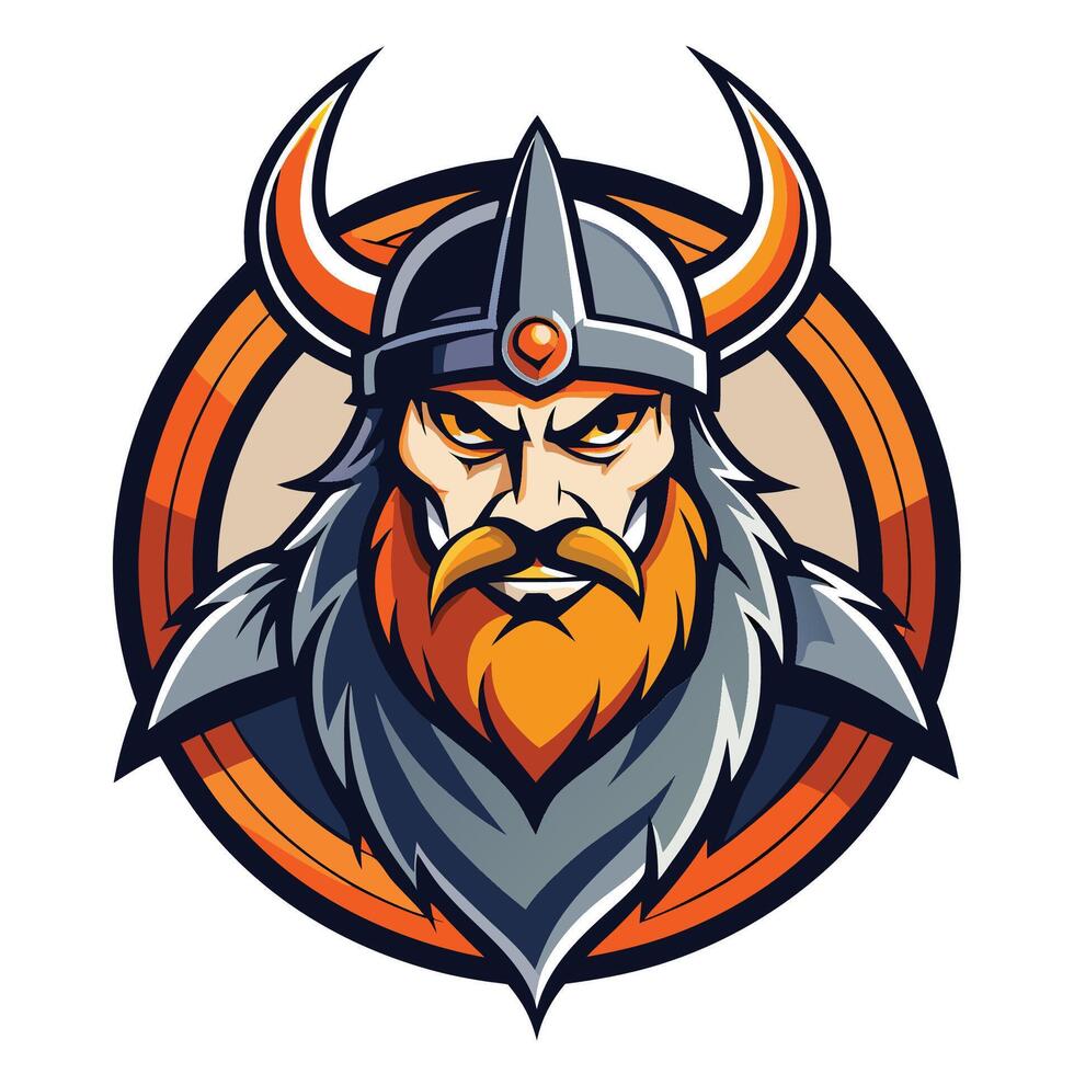 Fierce Viking Mascot Embodying Strength and Heritage vector
